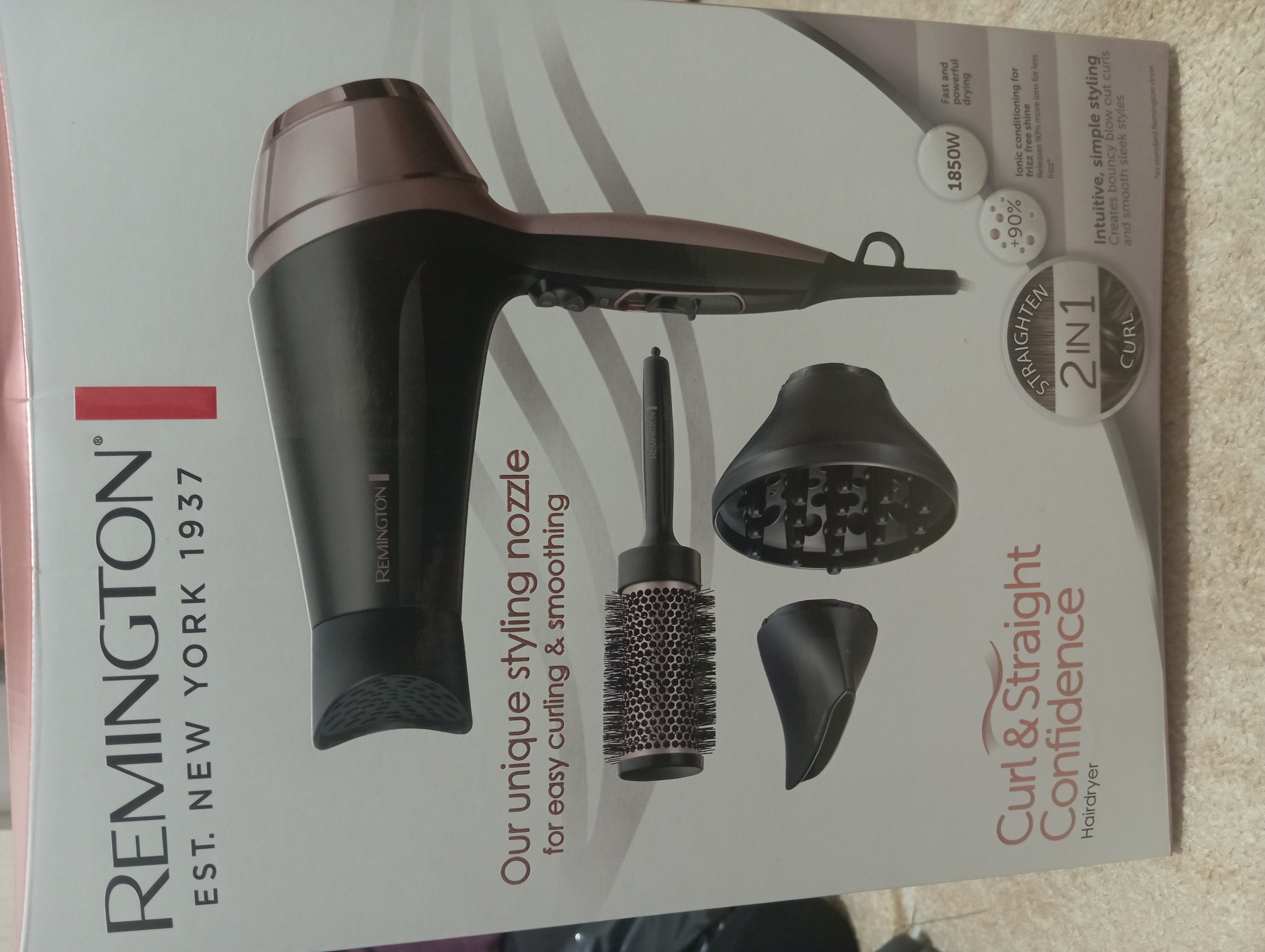 سشوار حرفه ای رمینگتون مدل D5706AU (فر کننده و صاف کننده REMINGTION)